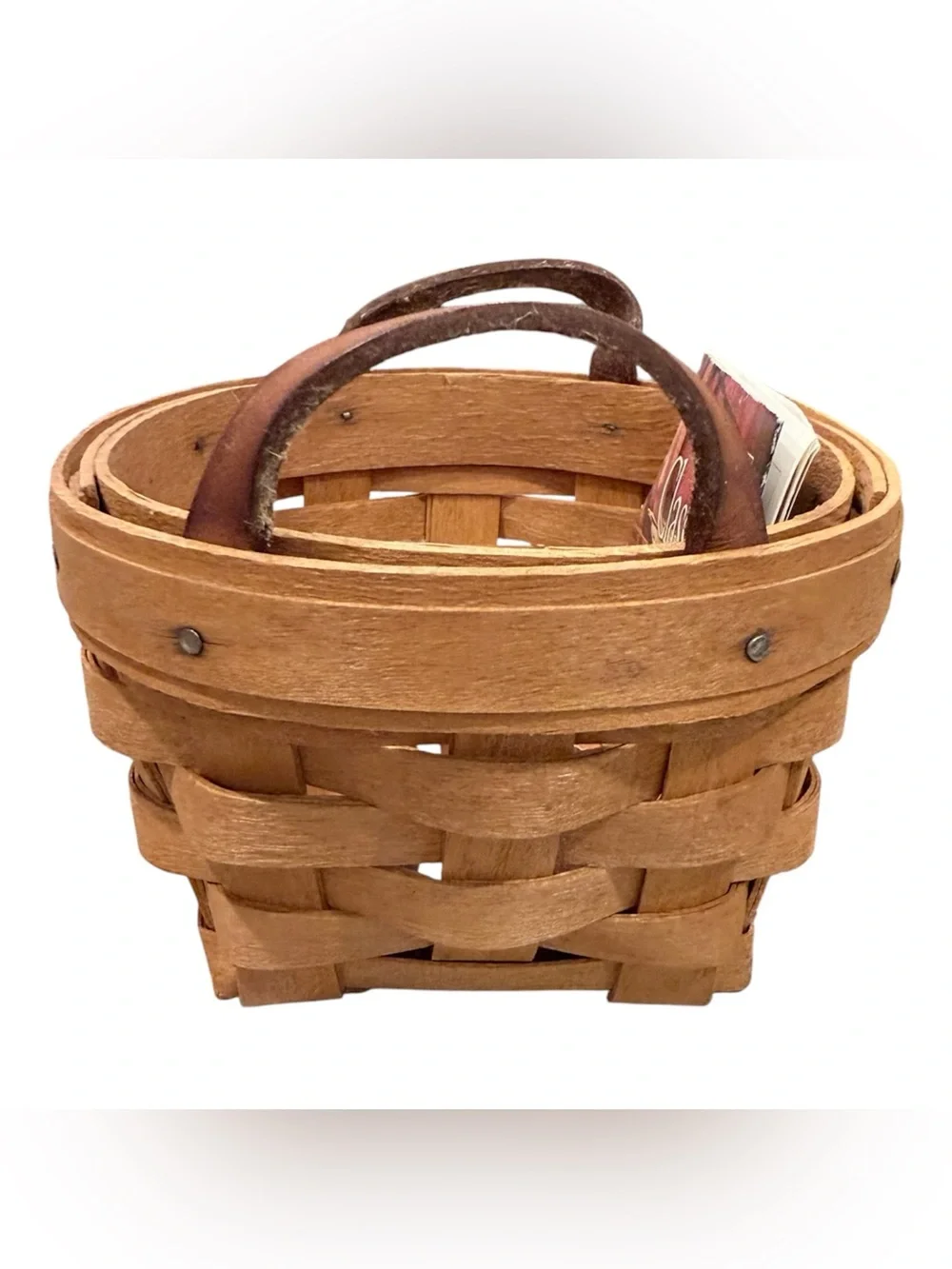 3 Longaberger Collection handcrafted wood baskets